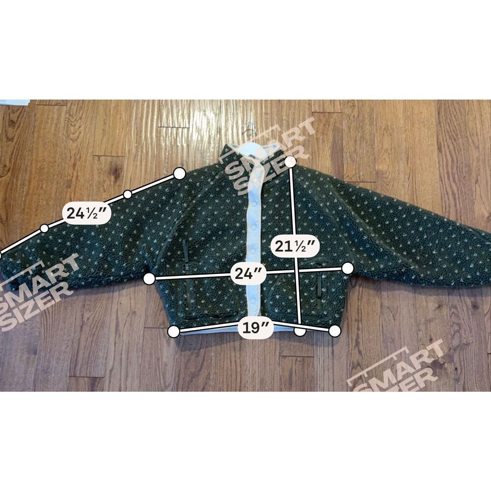 Blank NYC green printed Sherpa oversized jacket size M - Picture 6 of 10
